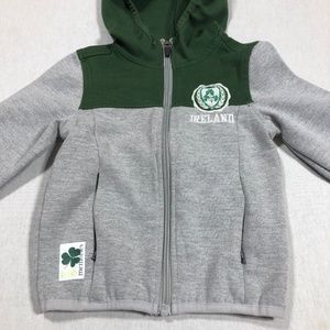 Lansdowne Irish Memories Boys Size 7/8 Green Long Sleeve Hoodie J7